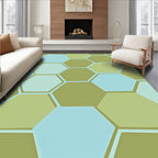 Geometric Hexagon Pattern Rug