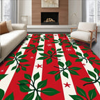 Festive Foliage And Star Pattern Rug