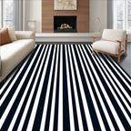 Bold Stripe Pattern with High Contrast Rug