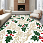 Holly Berry Spiral Pattern Rug