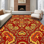 Intricate Floral Medallion Pattern Rug