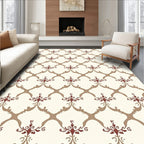 Classic Quatrefoil Floral Medallion Pattern Rug