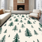 Deep Forest Pine Tree Repeat Rug