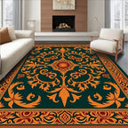 Rich Ornate Floral Scrollwork Rug