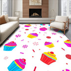 Sweet Cupcake And Candy Pattern Rug