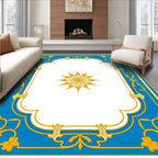 Azure Gold Floral Arch Design Rug