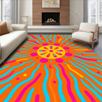 Radiant Sun Burst Pattern Rug