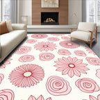 Pink Floral Delightful Pattern Rug