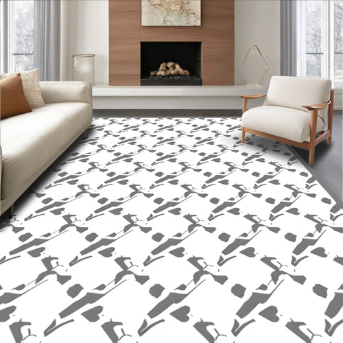 Abstract Intersecting Lines Pattern Rug