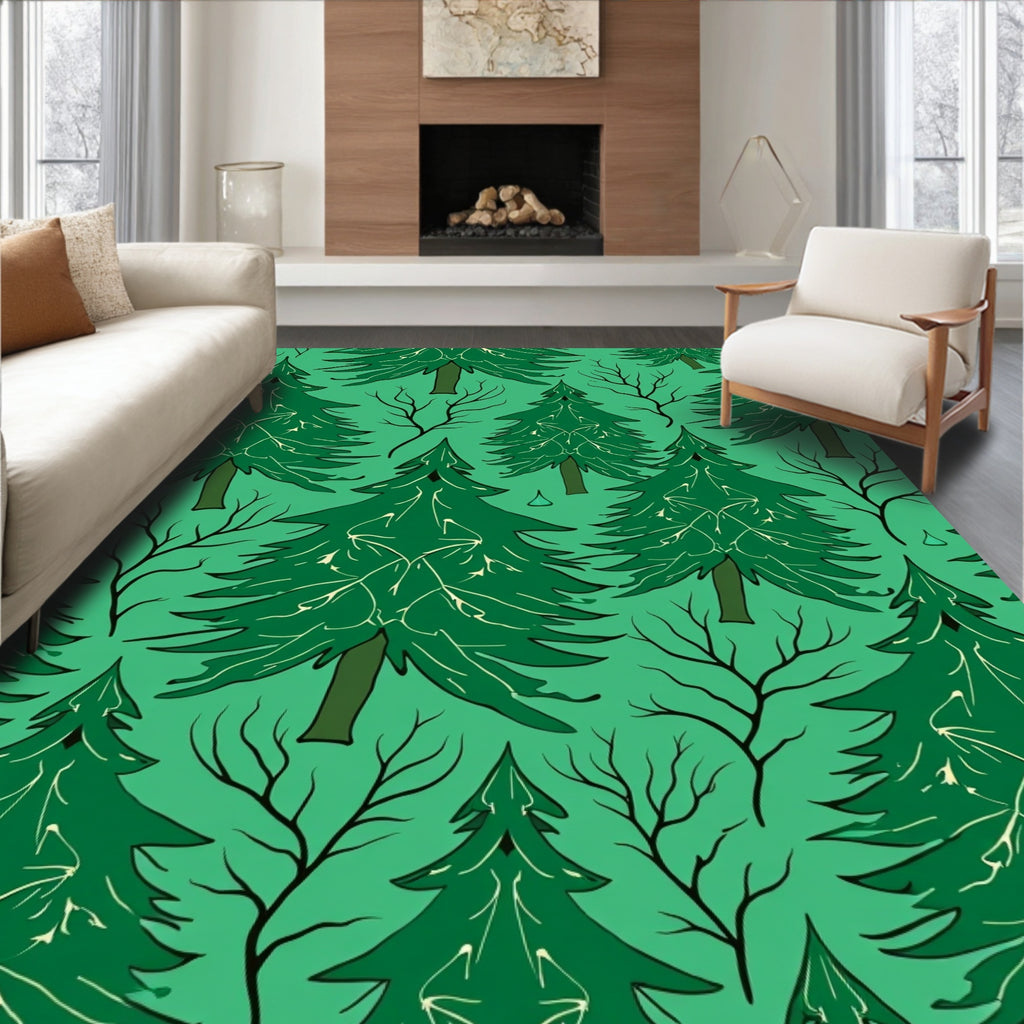 Evergreen Tree Pattern Rug