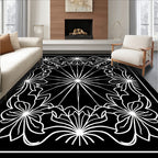 Ornate Floral Sunburst Design Rug