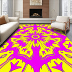Vibrant Neon Starburst Patterned Rug