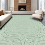 Neutral Swirling Contour Pattern Rug