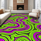 Vibrant Abstract Swirl Pattern Rug