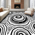 Abstract Swirl Triangle Pattern Rug
