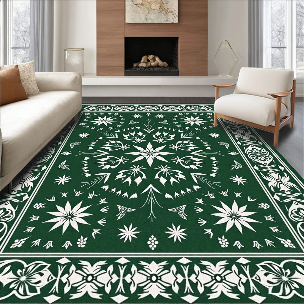 Classic Floral Mandala Patterned Rug