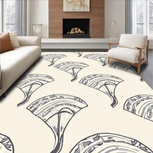 Art Deco Fan Patterned Rug
