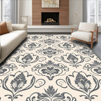 Damask Floral Swirl Vintage Pattern Rug