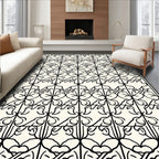Art Nouveau Inspired Bunny Pattern Rug