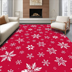 Festive Snowflake Pattern Design Rug