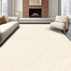 Cream Abstract Wavy Lines Rug