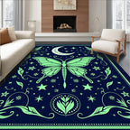 Celestial Butterfly Moon Stars Design Rug