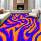 Vibrant Swirl Line Pattern Rug