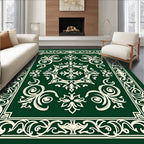 Classic Ivory Floral Patterned Rug