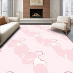 Pastel Pink Abstract Bear Pattern Rug