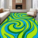 Vibrant Spiral Swirl Pattern Rug