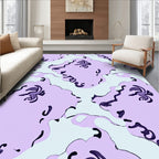 Whimsical Abstract Swirls Pattern Rug