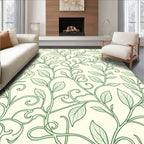 Green Leafy Vine Pattern Rug