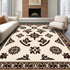Elegant Intricate Floral Medallion Design Rug
