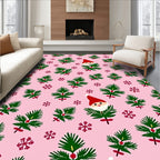 Jolly Santa Christmas Tree Pattern Rug