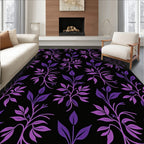 Purple Vine Pattern Rug