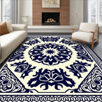 Classic Floral Medallion Border Design Rug