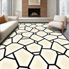Abstract Stone Mosaic Geometric Design Rug