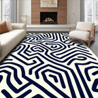 Abstract Maze Pattern Design Rug