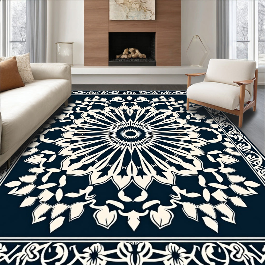 Intricate Medallion Floral Pattern Rug