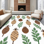 Pinecone Leaf Pattern Design Rug