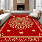 Radiant Sunburst Medallion Patterned Rug