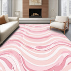 Pastel Pink Swirl Pattern Rug