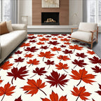 Autumn Maple Leaf Pattern Rug