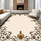Ornate Floral Scrollwork Design Rug