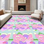 Pastel Heart Pattern Design Rug