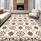 Classic Floral Scroll Patterned Rug