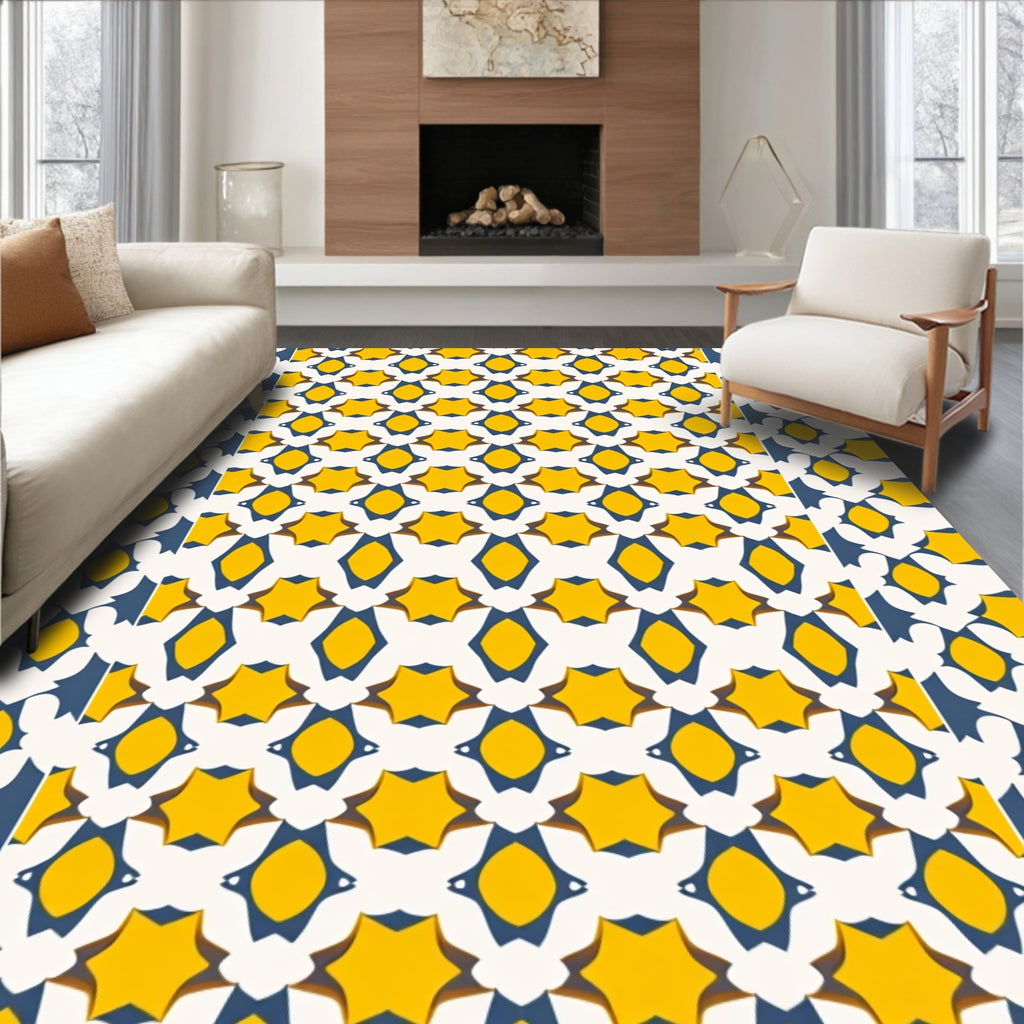 Geometric Starburst Pattern Rug