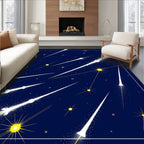 Celestial Shooting Stars Graphic Design Rug