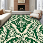 Ornate Floral Damask Inspired Design Rug