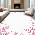 Pink Floral Sprigs and Blossoms Rug